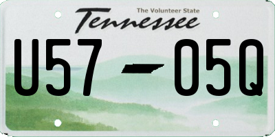 TN license plate U5705Q
