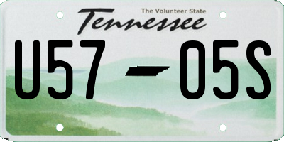 TN license plate U5705S