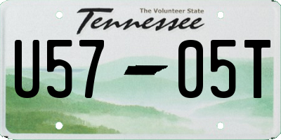 TN license plate U5705T