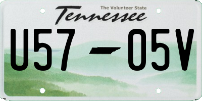 TN license plate U5705V