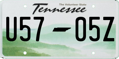 TN license plate U5705Z