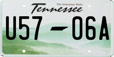 TN license plate U5706A