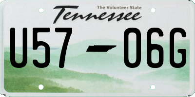 TN license plate U5706G