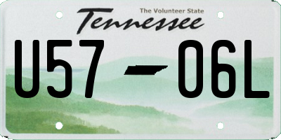 TN license plate U5706L