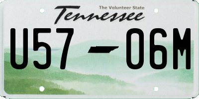 TN license plate U5706M