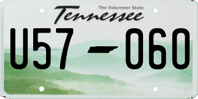 TN license plate U5706O