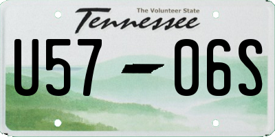 TN license plate U5706S