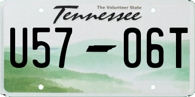 TN license plate U5706T