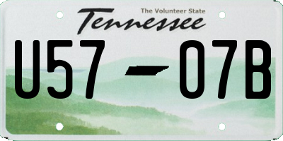 TN license plate U5707B