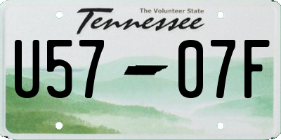 TN license plate U5707F