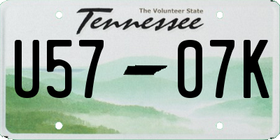TN license plate U5707K
