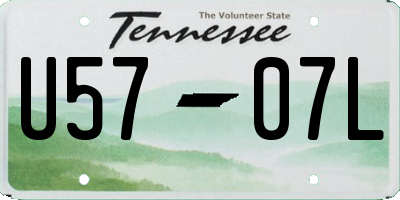 TN license plate U5707L