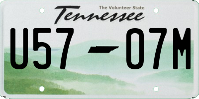 TN license plate U5707M