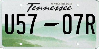 TN license plate U5707R