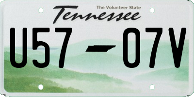 TN license plate U5707V