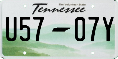 TN license plate U5707Y