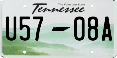 TN license plate U5708A