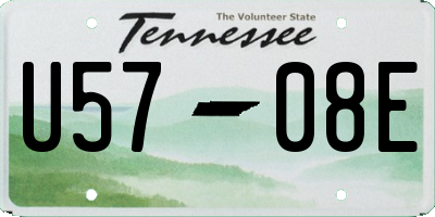TN license plate U5708E