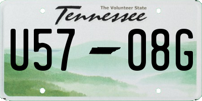 TN license plate U5708G