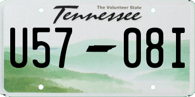 TN license plate U5708I