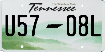 TN license plate U5708L