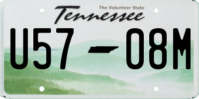 TN license plate U5708M