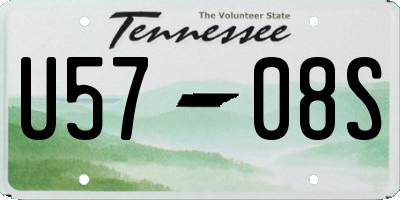 TN license plate U5708S