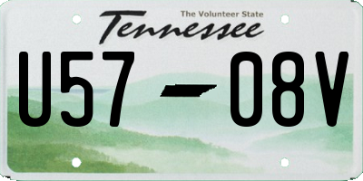 TN license plate U5708V