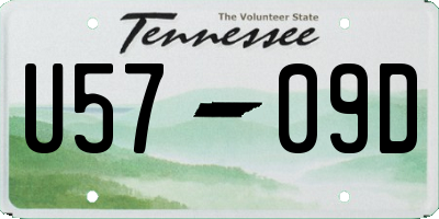 TN license plate U5709D