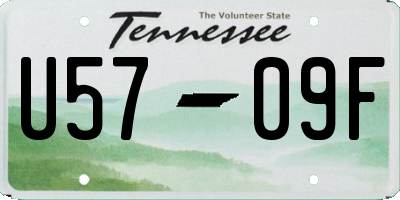 TN license plate U5709F