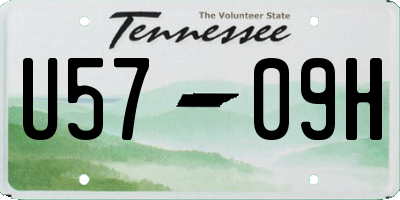 TN license plate U5709H