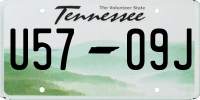 TN license plate U5709J