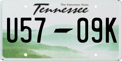 TN license plate U5709K