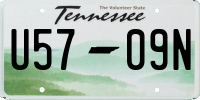 TN license plate U5709N