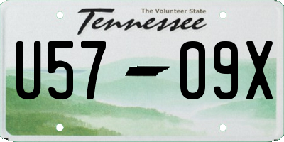 TN license plate U5709X