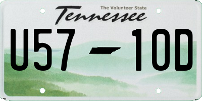 TN license plate U5710D