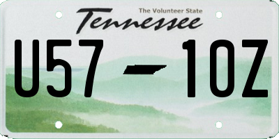 TN license plate U5710Z