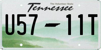TN license plate U5711T