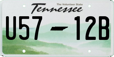 TN license plate U5712B
