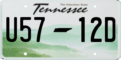 TN license plate U5712D
