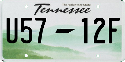 TN license plate U5712F