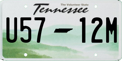TN license plate U5712M