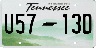 TN license plate U5713D