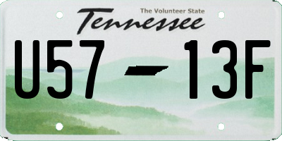 TN license plate U5713F