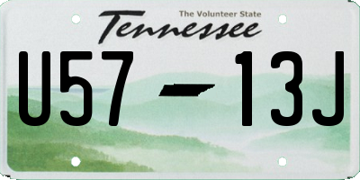 TN license plate U5713J