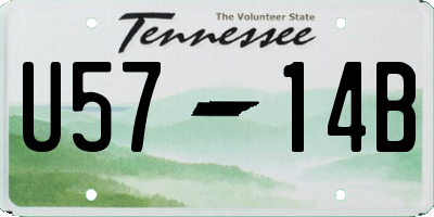 TN license plate U5714B