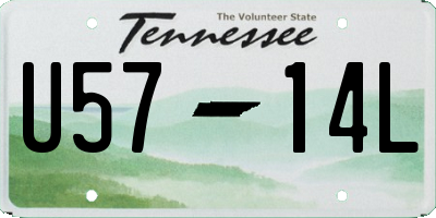 TN license plate U5714L
