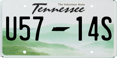 TN license plate U5714S
