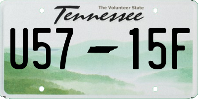 TN license plate U5715F