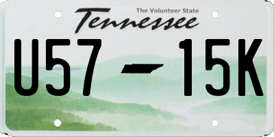 TN license plate U5715K
